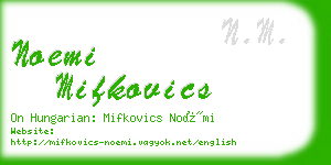 noemi mifkovics business card